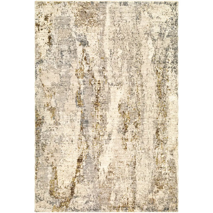 Arda Abstract Taupe Grey Brown Modern Marble Fringe Living Dining Bedroom ACZ2304 Rug