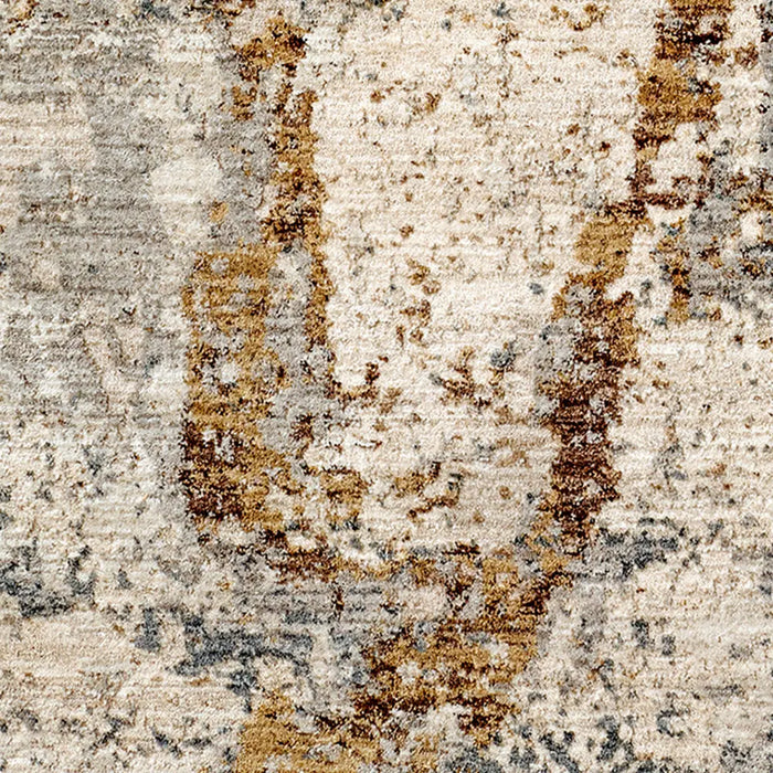 Arda Abstract Taupe Grey Brown Modern Marble Fringe Living Dining Bedroom ACZ2304 Rug