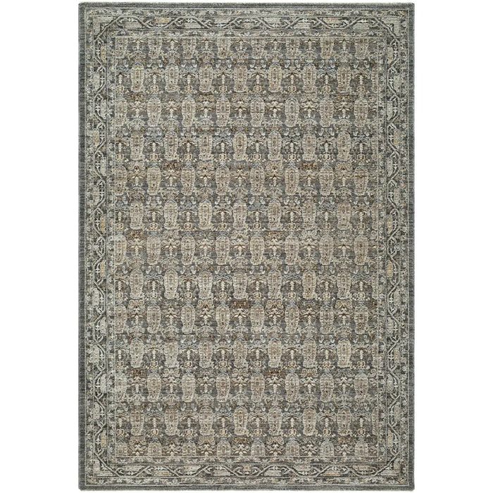 Arda Vintage Green Grey Brown Traditional Boho Fringe Living Dining Bedroom ACZ2309 Rug