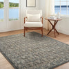Arda Vintage Green Grey Brown Traditional Boho Fringe Living Dining Bedroom ACZ2309 Rug