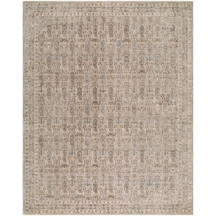 Arda Vintage Grey Taupe Brown Traditional Boho Fringe Living Dining Bedroom ACZ2310 Rug