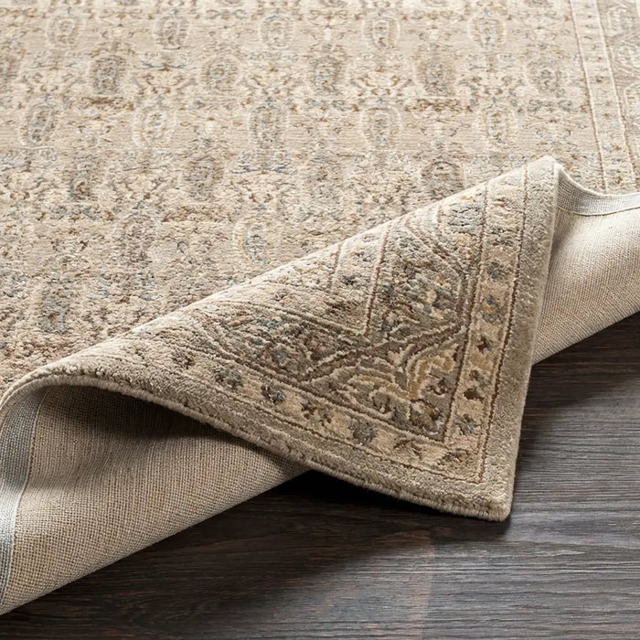 Arda Vintage Grey Taupe Brown Traditional Boho Fringe Living Dining Bedroom ACZ2310 Rug
