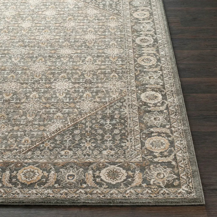 Arda Vintage Green Blue Brown Traditional Boho Fringe Living Dining Bedroom ACZ2314 Rug