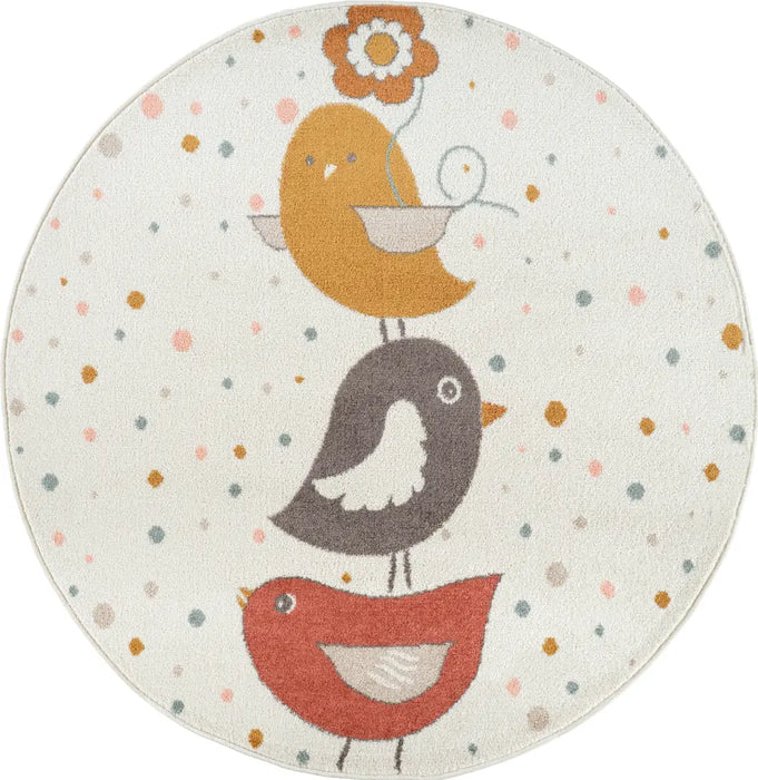 PIOUPIOU Kids Modern Yellow/Blue/Brown Bedroom Rug Multicolour