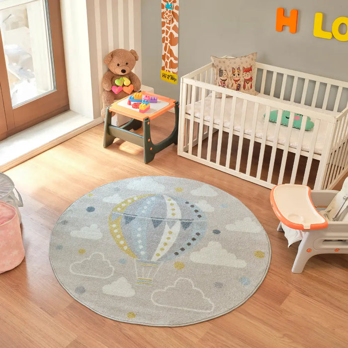 MONTY Kids Modern Multicolour/Grey Bedroom Rug Multicolour