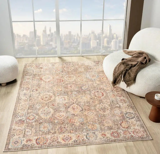 Prestige alia 513ae beige l blue Blue, Beige Living Room  Rug.