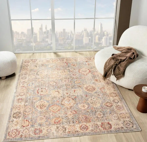 Prestige alia 513ah beige l brown Brown, Beige Living Room  Rug.