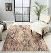 Prestige alia 654a5 anthracite sand Beige, Black, Multicoloured Living Room  Rug.