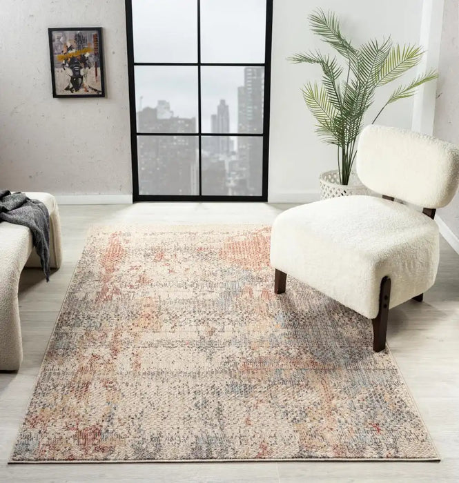 Prestige alia 860gc beige rose Beige, Pink Living Room  Rug.