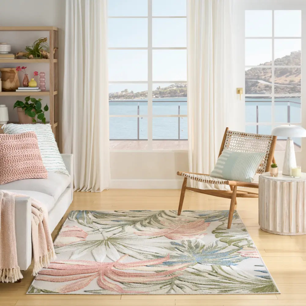 ALOHA ALH43 IVORY GREEN Ivory Rug — RugsDirect Online