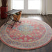 Nourison ankara global anr01 multi Multicoloured, Red Living Room Moroccan Rug.