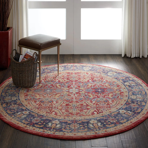 Nourison ankara global anr02 red Red Living Room Moroccan Rug.