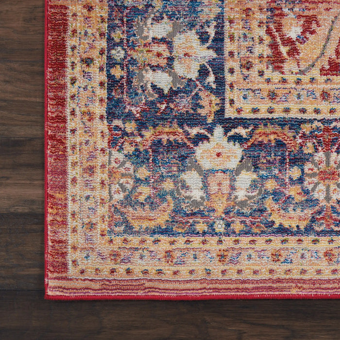 Nourison ankara global anr02 red Red Living Room Moroccan Rug.