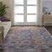 Nourison ankara global anr05 multi Multicoloured Living Room Moroccan Rug.
