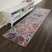 Nourison ankara global anr06 ivory blue Blue, Ivory Living Room Moroccan Rug.