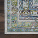 Nourison ankara global anr07 blue green Blue, Green Living Room Moroccan Rug.
