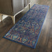 Nourison ankara global anr08 navy multi Blue, Multicoloured, Navy Living Room Moroccan Rug.