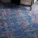 Nourison ankara global anr08 navy multi Blue, Multicoloured, Navy Living Room Moroccan Rug.