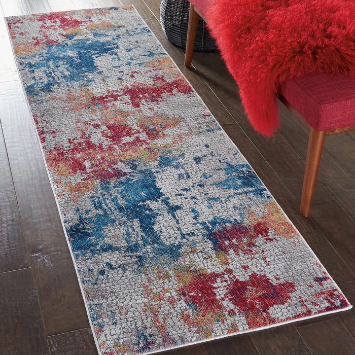 Nourison ankara global anr10 multi Multicoloured Living Room Moroccan Rug.