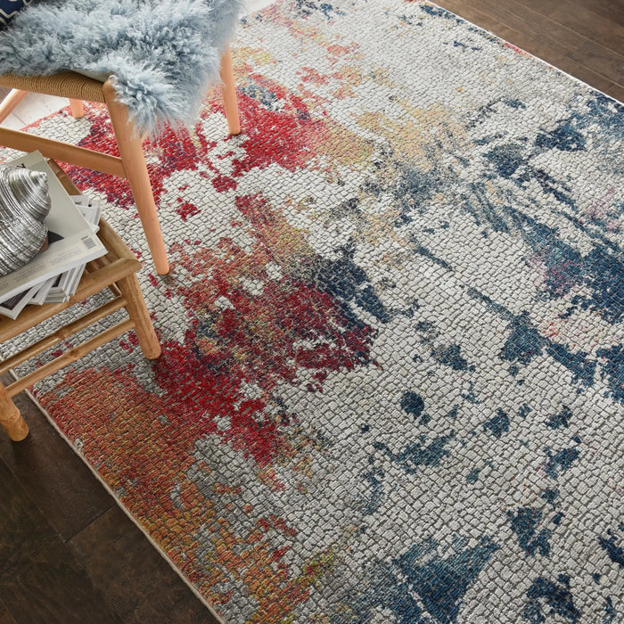 Nourison ankara global anr10 multi Multicoloured Living Room Moroccan Rug.