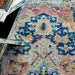 Nourison ankara global anr11 blue multi Blue, Multicoloured Living Room Moroccan Rug.