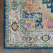 Nourison ankara global anr11 blue multi Blue, Multicoloured Living Room Moroccan Rug.