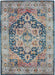 Nourison ankara global anr11 blue multi Blue, Multicoloured Living Room Moroccan Rug.