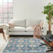 Nourison ankara global anr16 navy multi Blue, Multicoloured, Navy Living Room Moroccan Rug.