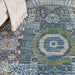Nourison ankara global anr17 ivory light blue Blue, Ivory, Multicoloured Living Room Moroccan Rug.