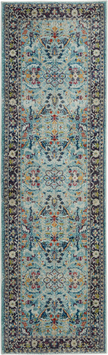 ANKARA GLOBAL ANR14 Teal Multi Rug