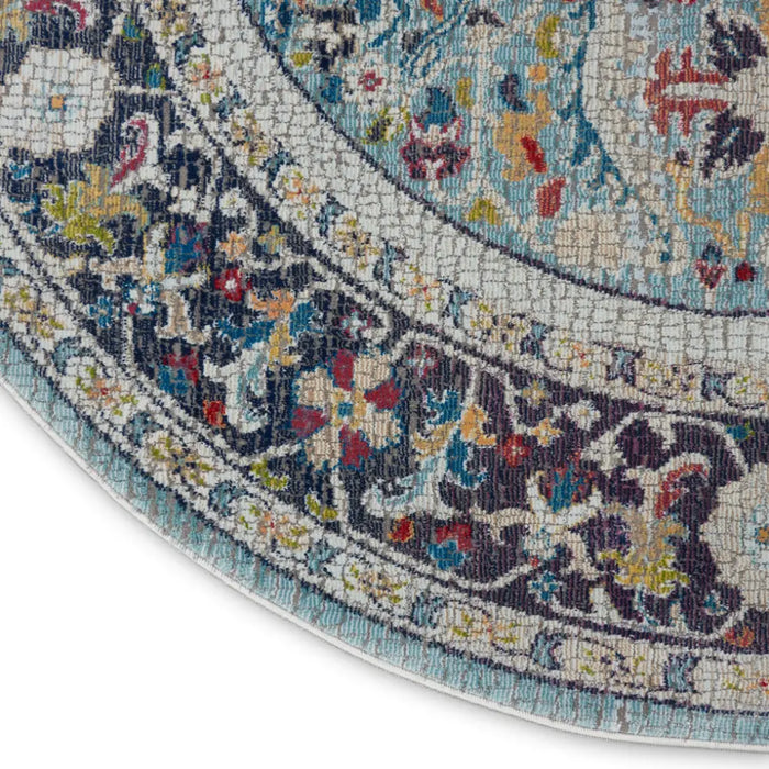 ANKARA GLOBAL ANR14 Teal Multi Rug