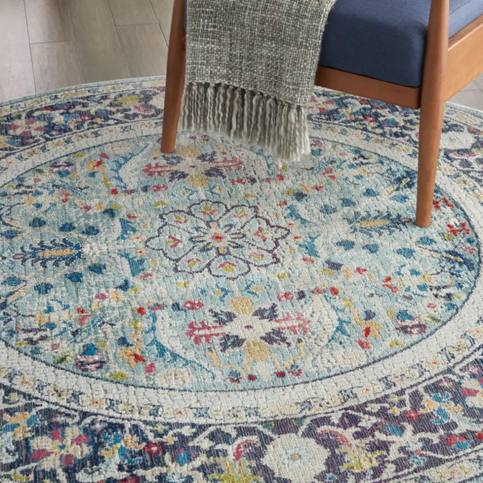 ANKARA GLOBAL ANR14 Teal Multi Rug