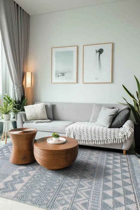 Concept Looms anya anya01 duck egg Blue Living Room  Rug.