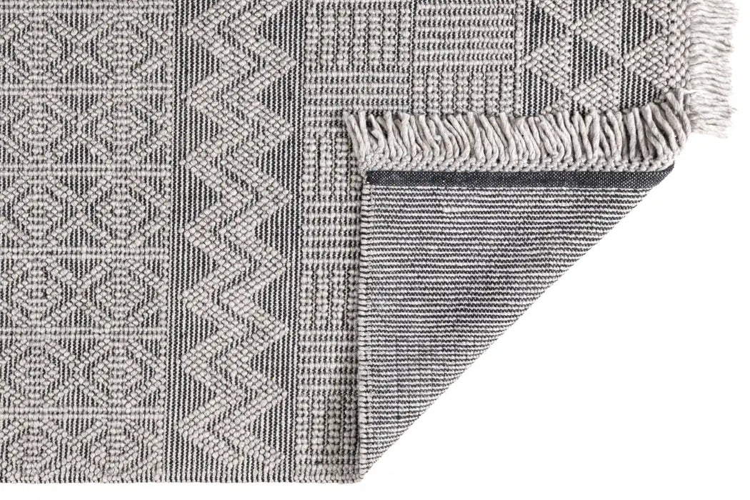 Concept Looms anya anya01 grey black Grey, Black Living Room  Rug.
