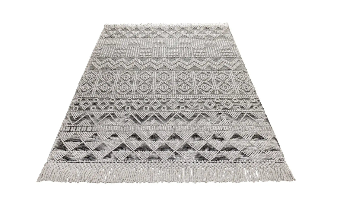 Concept Looms anya anya01 grey black Grey, Black Living Room  Rug.