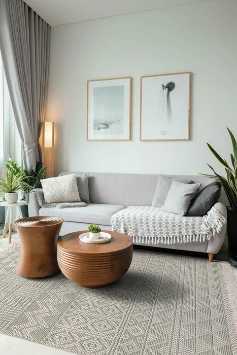 Concept Looms anya anya01 ivory mint Green, Ivory Living Room  Rug.