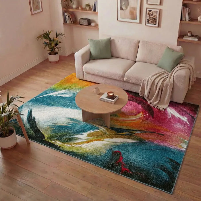 Rug Collection Rug ART COLLECTION ART104 Multicolour Multicoloured Rug — RugsDirect Online