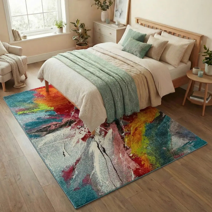 Multicolour Small Rug Art Collection Multicolour Rug | Stain Resistant — RugsDirect Online