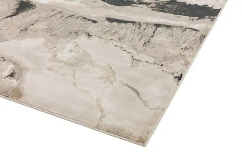 Asiatic aurora au05 quartz Grey, Black Living Room  Rug.