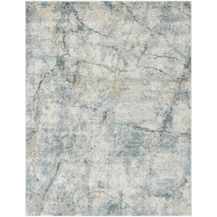 Avellino Abstract Grey Blue Beige Modern Marble High Pile Living Dining Bedroom AVL2307 Rug