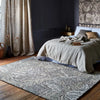 Morris & Co morris and co acanthus mole 126904 Grey, Multicoloured Living Room Wool Rug.