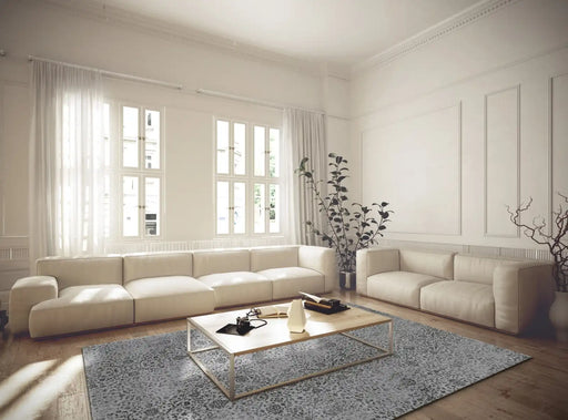 Agnella agnus claudine platinum Grey Living Room Moroccan Rug.