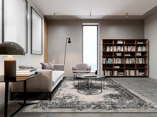 Agnella agnus meri graphite Grey Living Room Moroccan Rug.