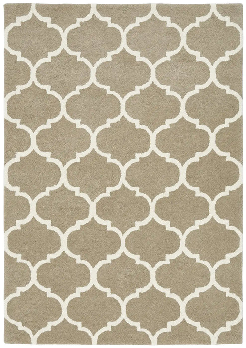 Asiatic albany asiatic ogee camel Beige Living Room Geometric Rug.