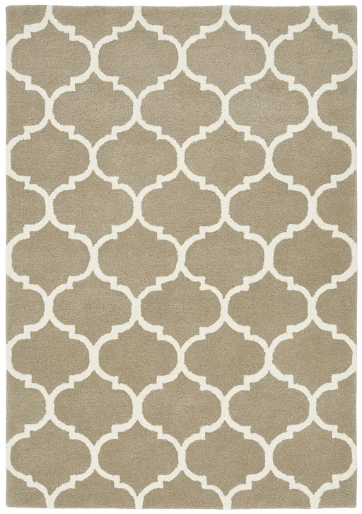 Asiatic albany asiatic ogee camel Beige Living Room Geometric Rug.