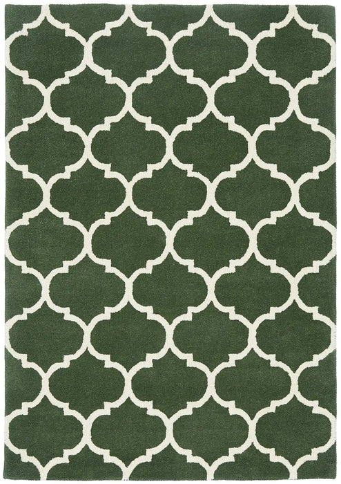 Asiatic albany asiatic ogee green Green Living Room Geometric Rug.