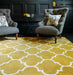 Asiatic albany asiatic ogee ochre Yellow Living Room Geometric Rug.