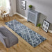 Asiatic alto al01 blue and cream Blue, Cream Living Room Shaggy Rug.