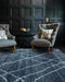 Asiatic alto al01 blue and cream Blue, Cream Living Room Shaggy Rug.