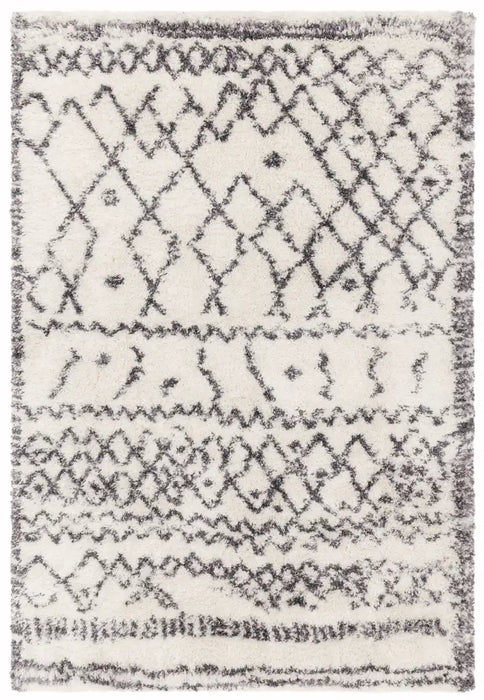 Asiatic alto al04 cream and grey Grey, Cream Living Room Shaggy Rug.